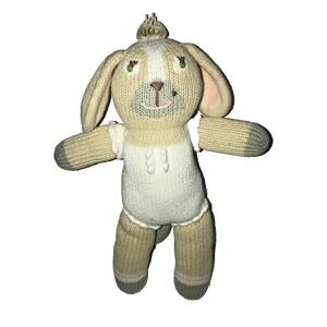 Blabla doll Pearl the Dog bla bla knit soft ragdoll bunny ivory puppy dog 12"